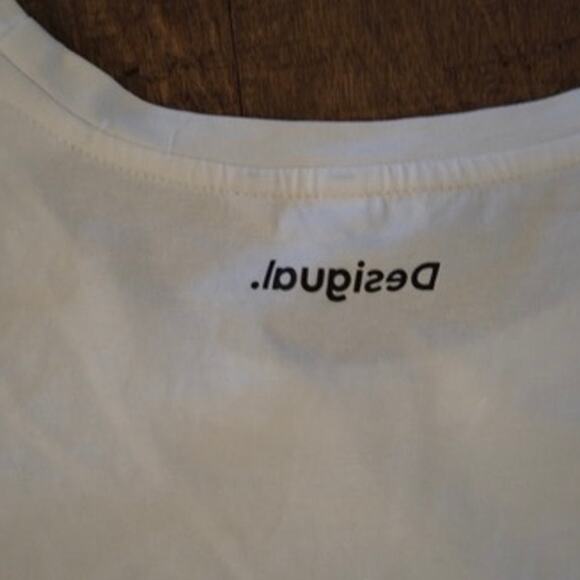 Desigual Sleeveless Crew Neck Pullover Top White Womens Size Medium - Picture 7 of 9